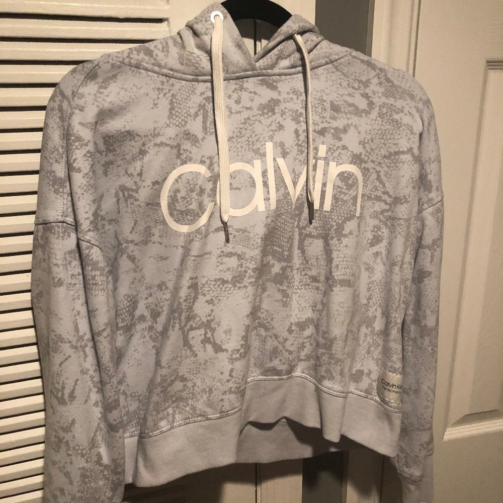 Calvin Klein Performance Cropped Hoodie Size M - Picture 3 of 3